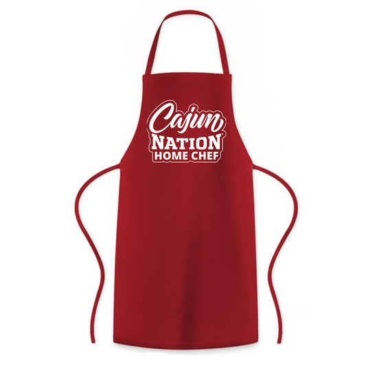 Cajun Nation Chef Red Apron
Length 34 Inches x Width 30 Inches (One Size Fits Most)
Apron Length Type Mid-Length
Color Red
Features With Pockets
Material Poly-Cotton Twill
Number of Pockets 2
Type Bib Aprons
Plastisol print