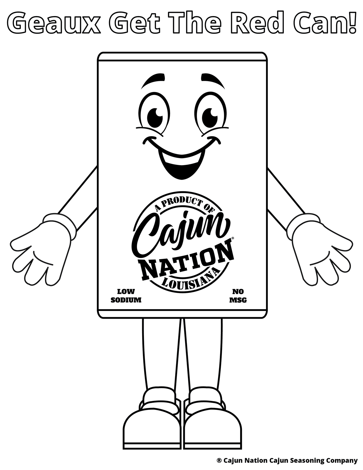 Red Can Coloring Sheet