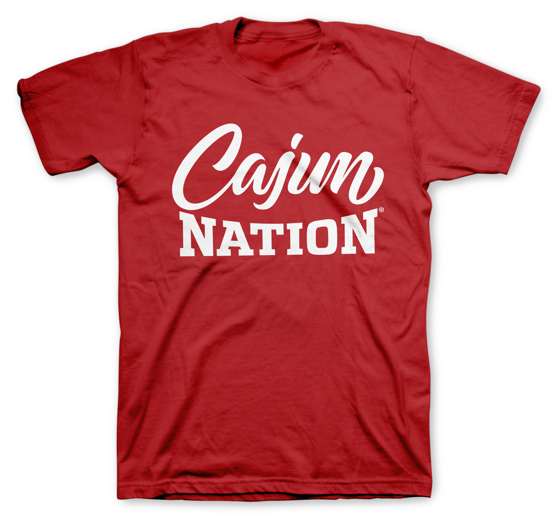 Cajun Nation Red Classic T-Shirt 4.3 oz., preshrunk 100% combed ring-spun cotton Seamed collar Shoulder-to shoulder tape Features a TearAway label Tubular construction Semi-fitted Double-needle sleeve and bottom hem Oeko-Tex® Standard 100 Certified Plastisol print