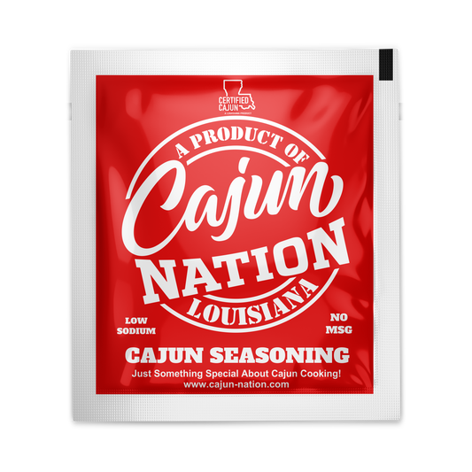 Cajun Nation Cajun Seasoning Packets are a Certified Cajun LOW SODIUM flavorful blend of nature Cajun Spices with No MSG and Gluten Free