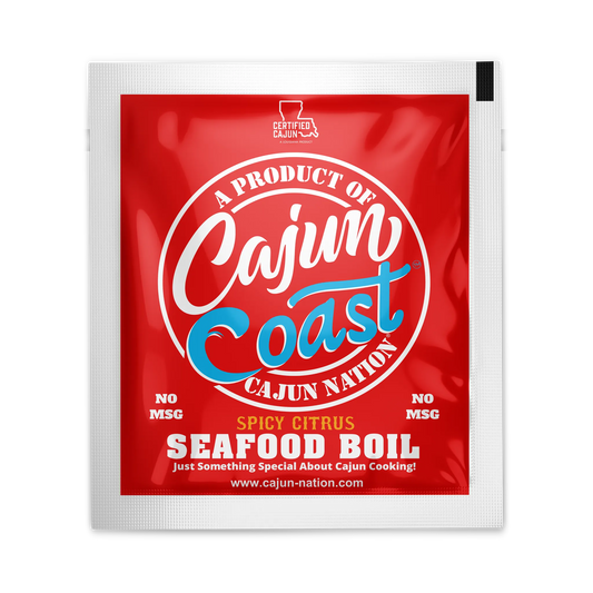 Cajun Coast Spicy Citrus Seasoning Packets with No MSG and Gluten Free is a Certified Cajun product.
